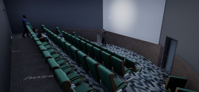 the theater